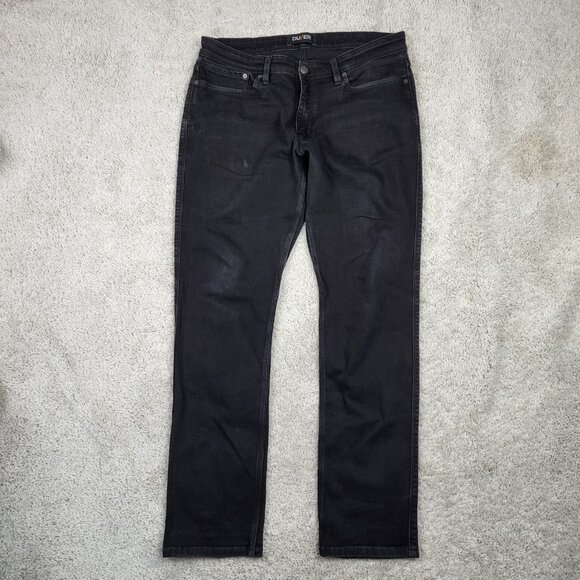 DU/ER Jeans Mens 34x32 Black L2X Relaxed Taper CoolMax Denim Pants Workwear USA - Picture 3 of 10